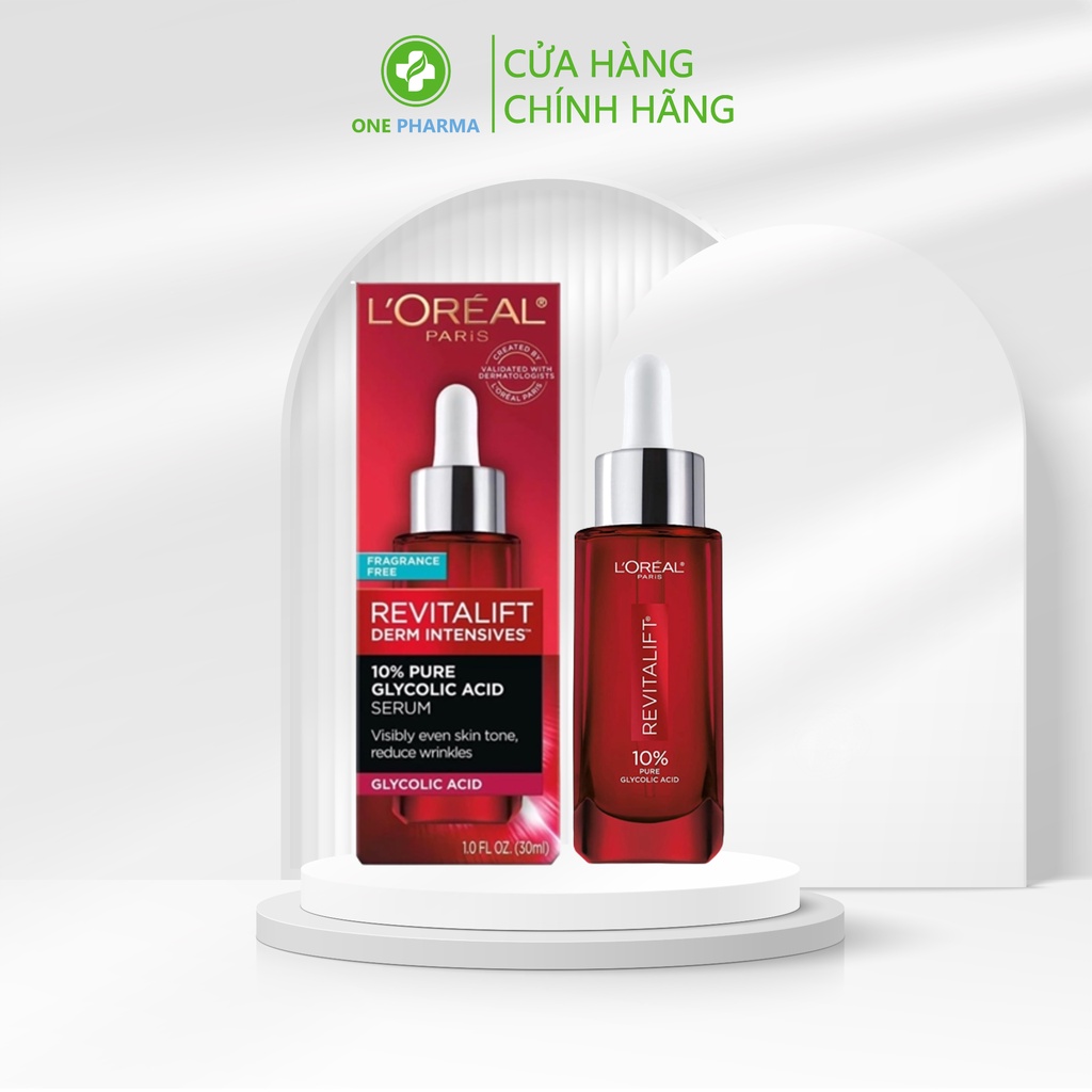 Serum chống lão hóa, giảm thâm nám L'Oreal Paris Revitalift Derm Intensives 10% Pure Glycolic Acid 30ML