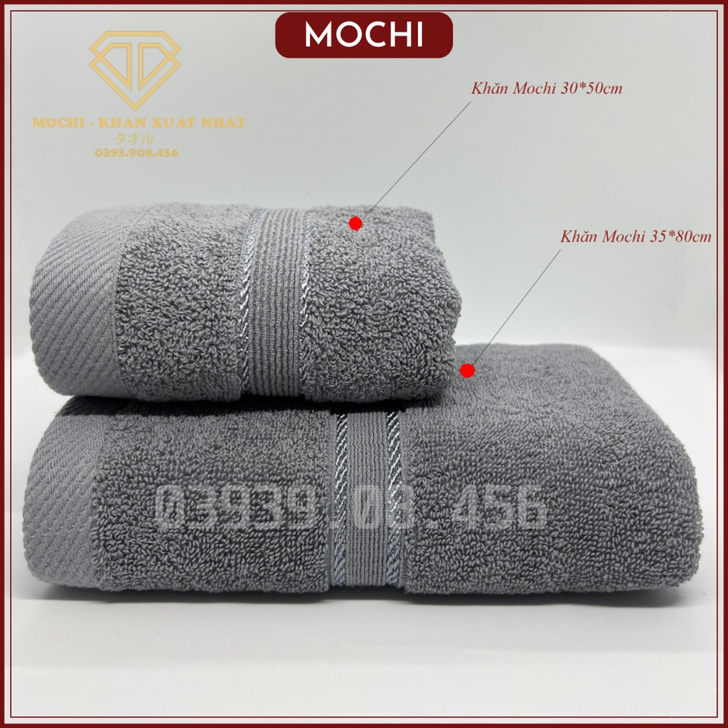 Khăn Mặt 30x50cm MOCHI 100% Cotton Siêu Thấm Hút, Không Sổ Lông, Không Phai Màu Dùng Cho Gia Đình Và Khách Sạn