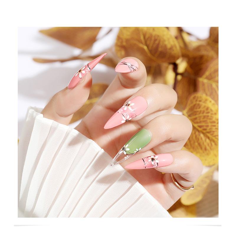 Set 120 / 100 Móng Tay Giả Che Phủ Toàn Diện Cho Salon