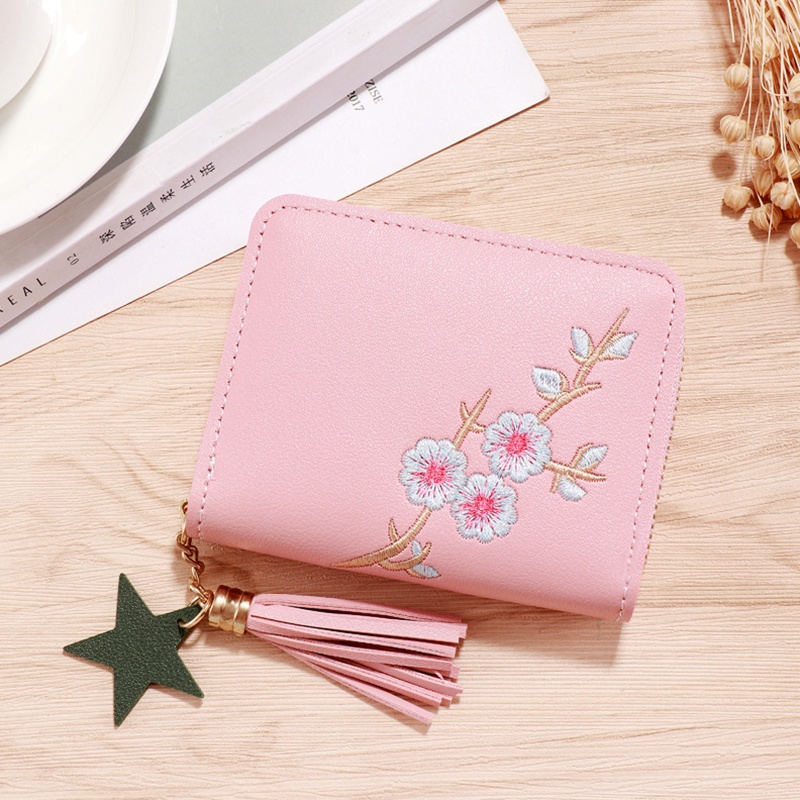 Ví Da pu Ngắn Họa Tiết Dập Nổi Cho Nữ