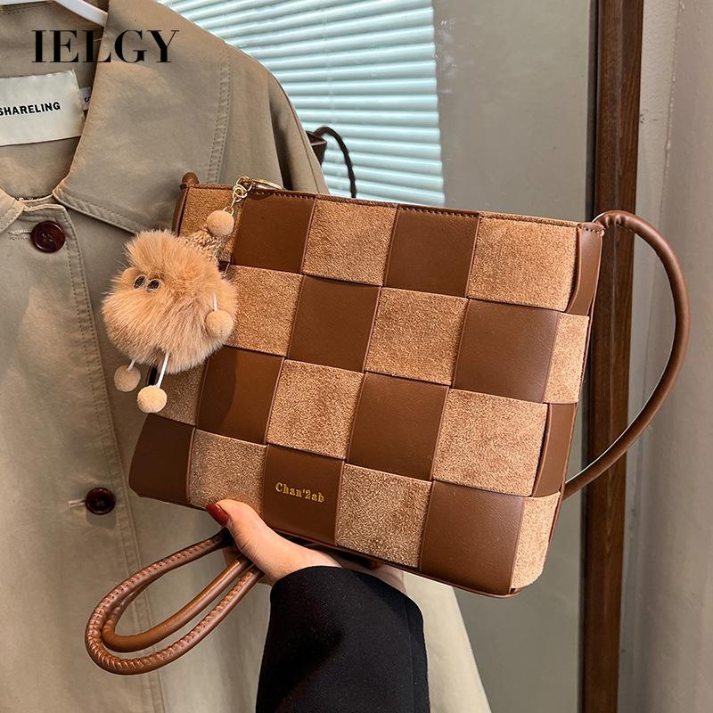 Túi Đeo Vai Bằng Vải Dệt Có Móc Khóa Dễ Thương Dành Cho Bạn Nữ