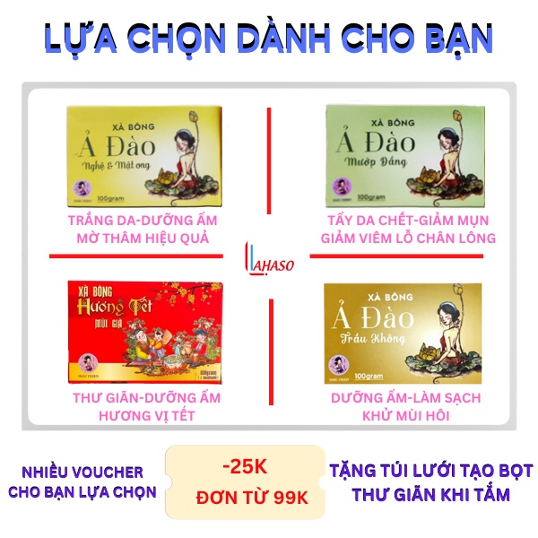 Xà bông nghệ mướp đắng trắng da mờ thâm giảm mụn hanmade mộc nhan