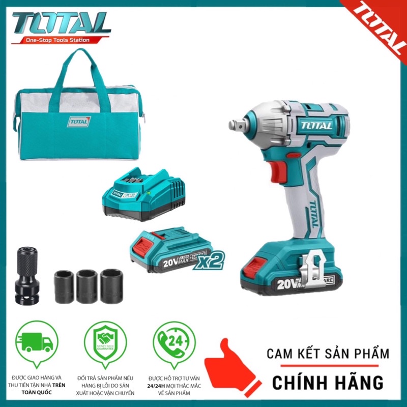 TOTAL Máy Siết BuLong dùng pin Lithium 20V TIWLI2001
