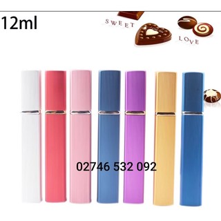 LỌ CHIẾT NƯỚC HOA VUÔNG 12ML BỌC NHÔM CAO CẤP 6 MÀU NHƯ HÌNH - SIÊU XINH - SIÊU SANG - NHỎ GỌN TIỆN DỤNG