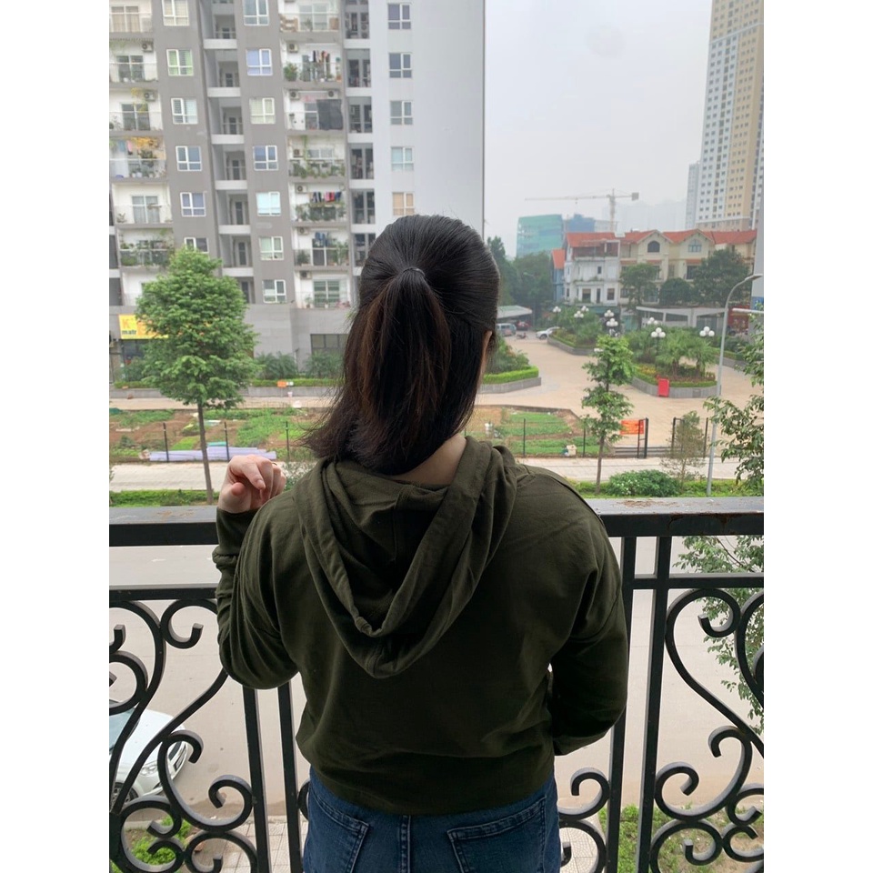 Áo chui đầu HOODIE nữ có mũ và dây rút xuất dư Mỹ