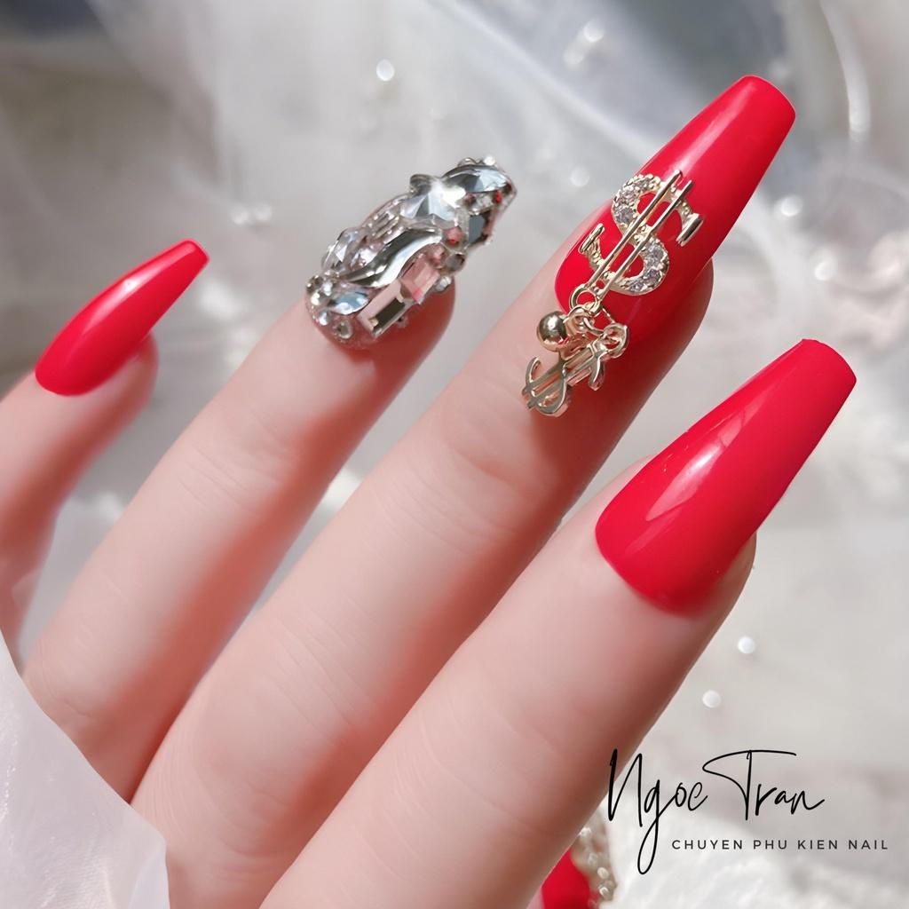 Charm Tết 2024 Cao Cấp Đính Móng | Mèo Chiêu Tài & Tiền Vàng
