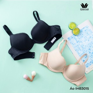 Áo lót wacoal có gọng, nâng vừa, mút mỏng, cup 3/4, trơn, dây liền ihb3015 - hb3015