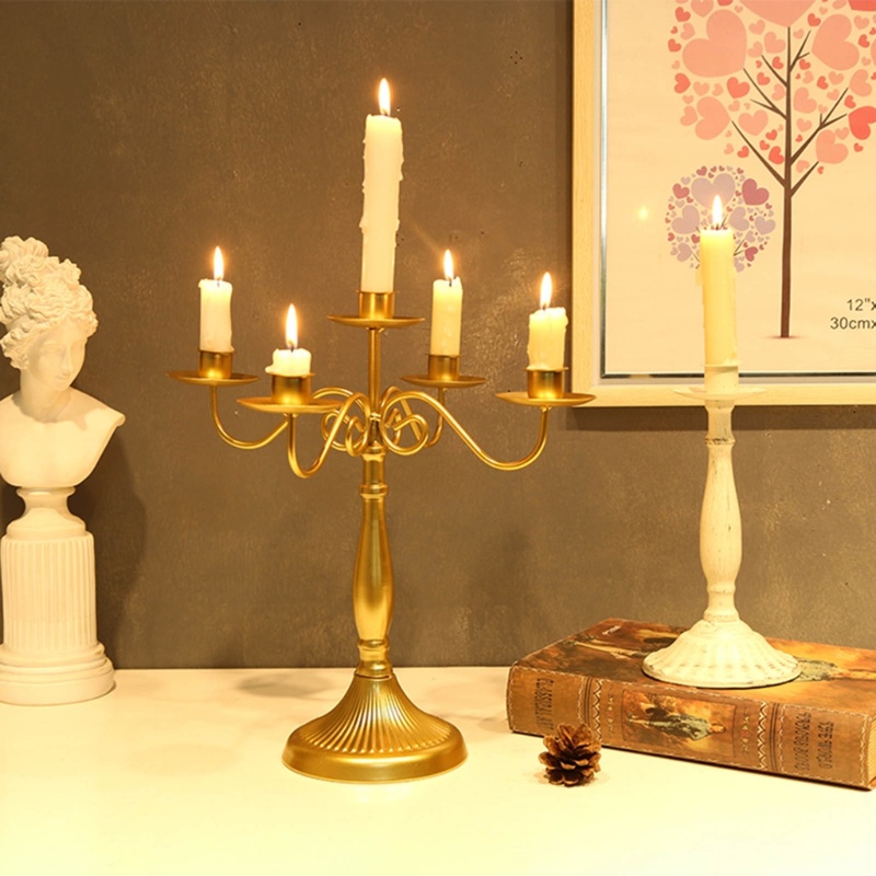 Giá Đỡ Nến 1 3 5 Cánh Tay Bằng Kim Loại Kiểu Châu Âu Trang Trí Bàn Ăn / Tiệc Cưới