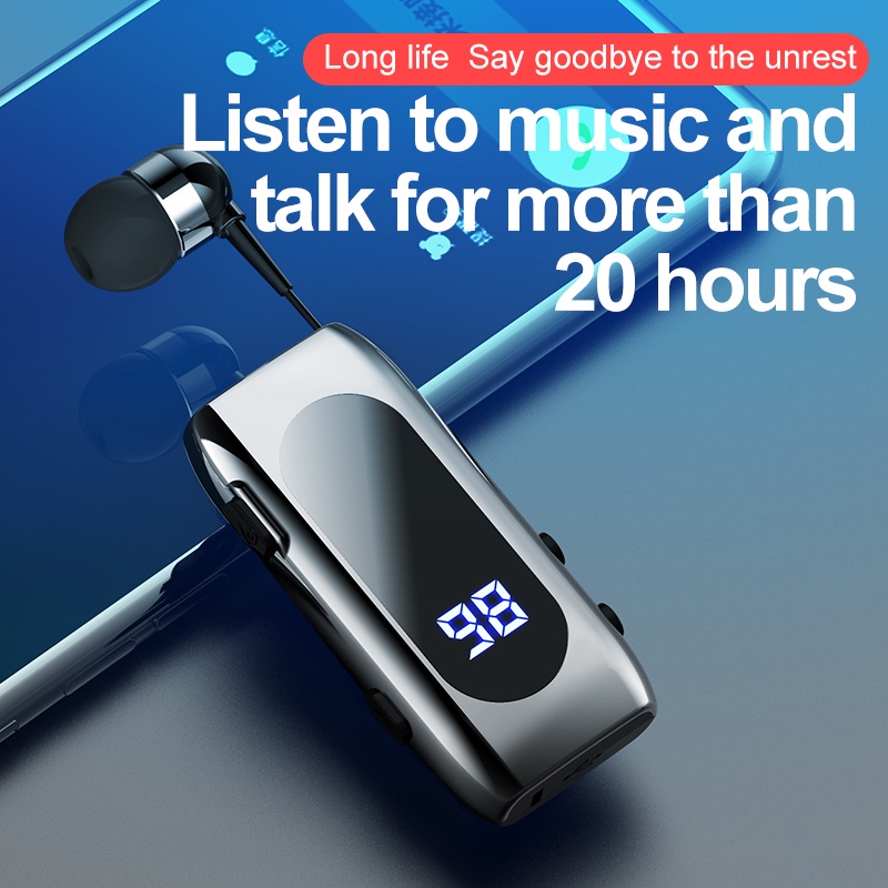 Tai Nghe Nhét Tai K55 Bluetooth Không Dây Có Kẹp Gắn Tai Kiểu Dáng Thể Thao