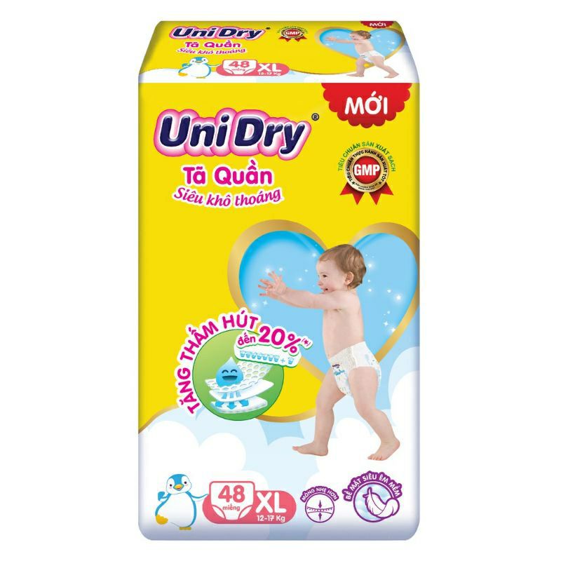🏰 HCM 🏰 Tã quần Unidry có vạch chỉ thị thay tã M60 👉 L54 👉 XL48 👉 XXL44