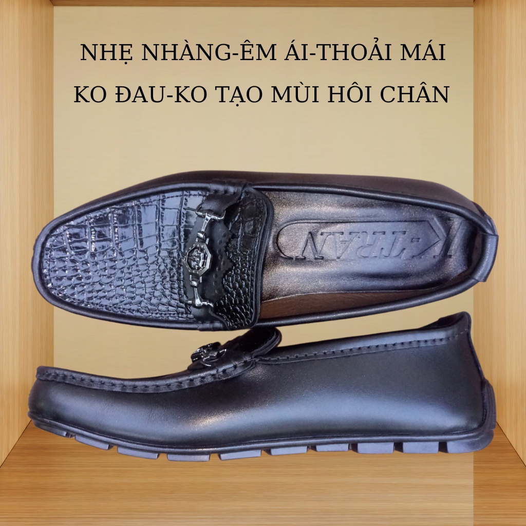 Giày lười nam mã k218,giày da nam cao cấp hàng việt nam tinh xảo,chất liệu da bò nhập khẩu với 2 màu đen,nâu mận.