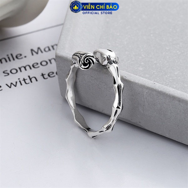 Nhẫn cành hồng new chất liệu bạc Thái 925 thời trang phụ kiện trang sức nữ Viễn Chí Bảo N000645