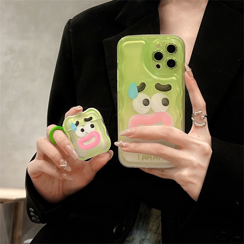 ốp trong hình airpod 1/2/3/Pro, kèm móc trang trí