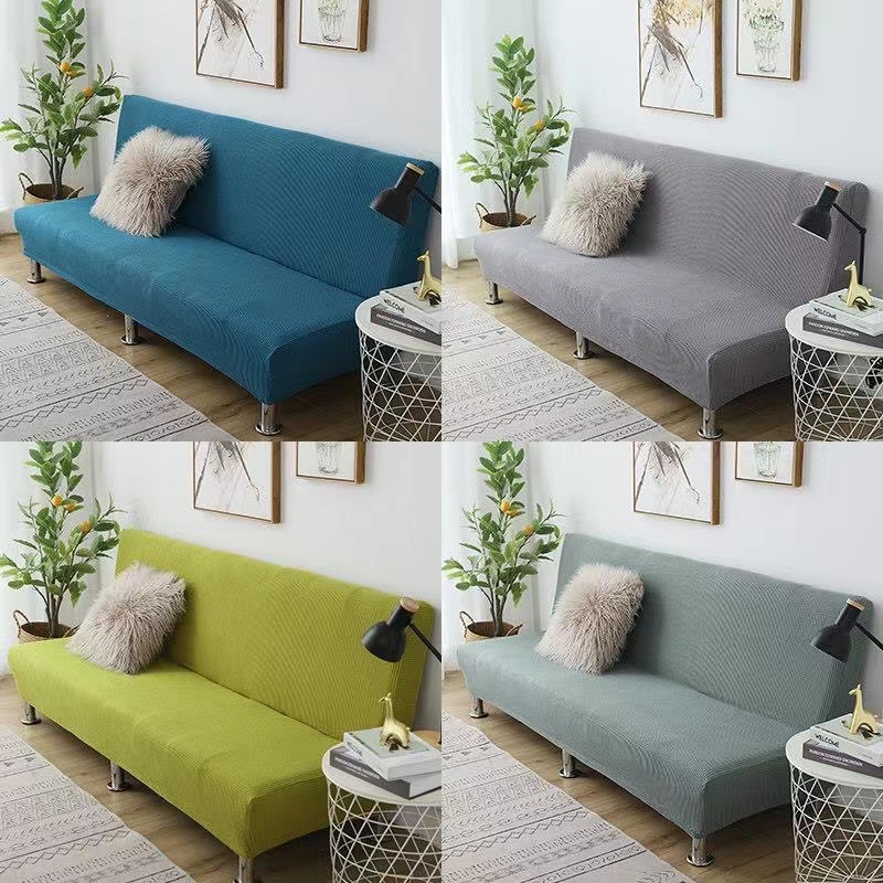 Bọc ghế sofa không tay vịn đơn giản dày dặn chống trượt bốn mùa