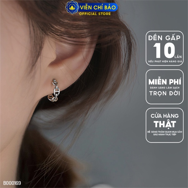 Bông tai DNA chất liệu bạc Thái 925 thời trang phụ kiện trang sức nữ Viễn Chí Bảo B000169