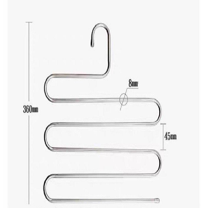 Móc Treo Quần Áo, Treo Khăn Đa Năng 5 Tầng Mẫu Inox Sáng Bóng Thông minh