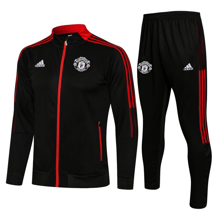 Áo Khoác Bóng Đá Dài Tay Màu Đỏ Đen Manchester United Phong Cách Mới 2022 Cho Nam