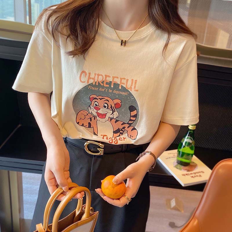 NRVP Áo Thun 100% Cotton Tay Ngắn Dáng Rộng