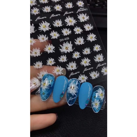 Sticker nail,hình dán trang trí móng hoa cúc 439