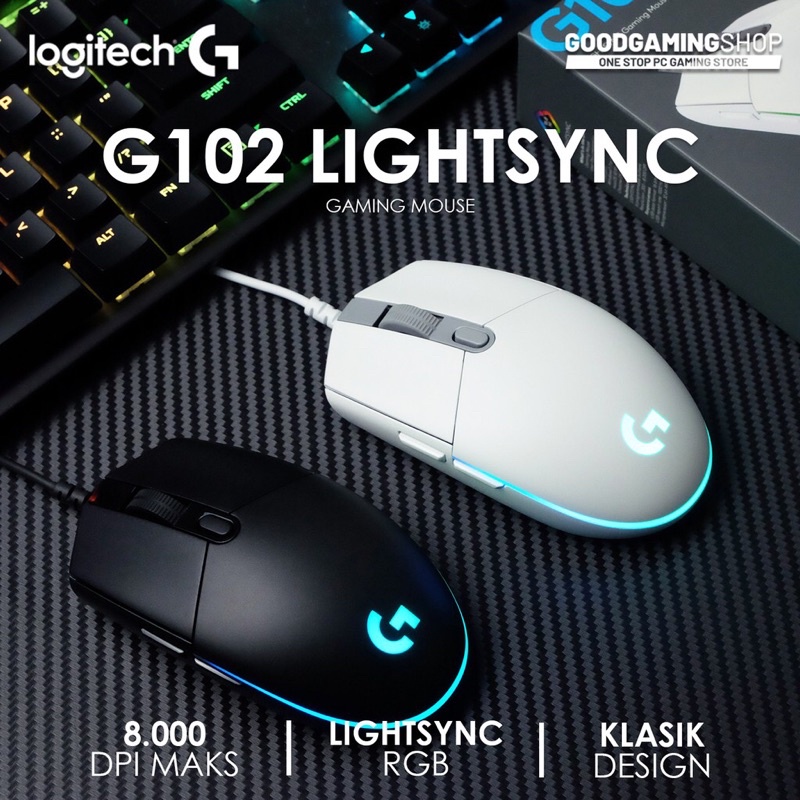 Chuột gaming máy tính có dây LOGITECH G102 siêu mượt lên đến 8000DPI