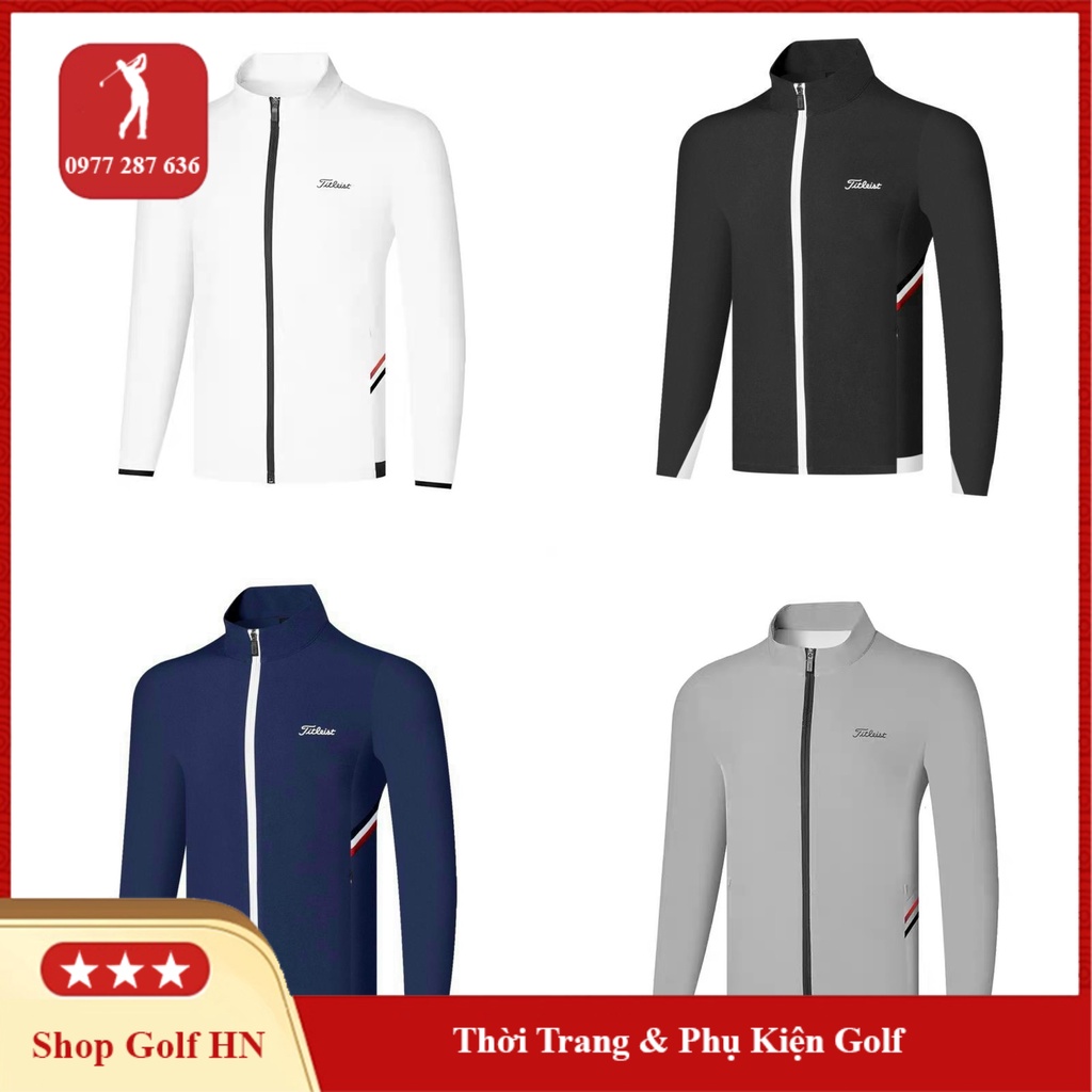 Áo khoác gió golf Nam Titleist 2 lớp thể thao giữ nhiệt chống thấm tốt AK011