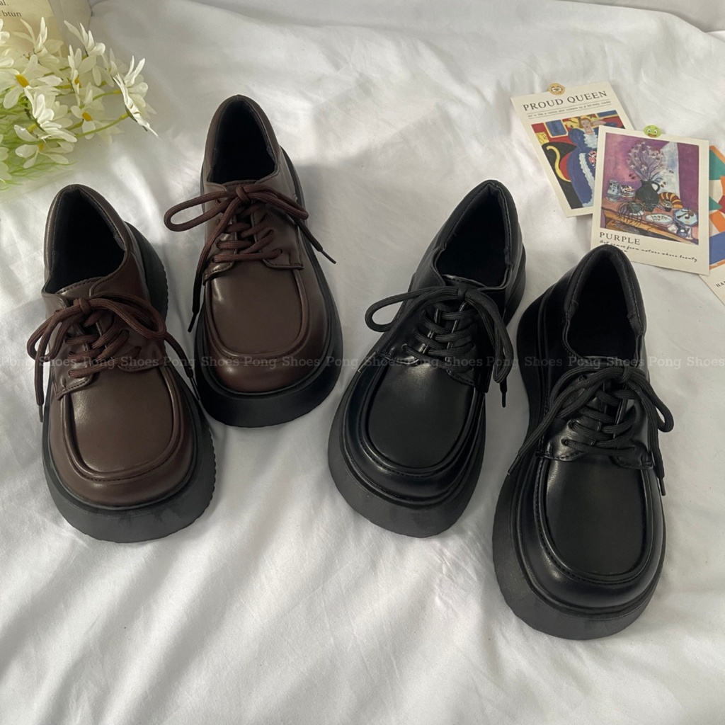 Giày Oxford Pong Shoes phong cách basic, dễ thương _FULL BOX - Mã 1502
