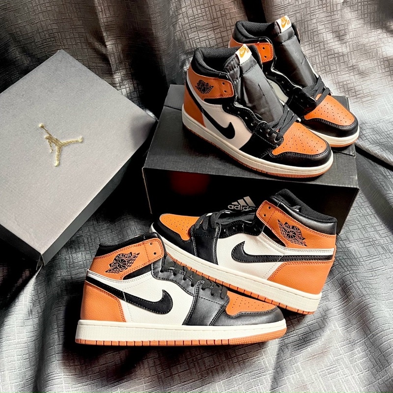 Giày Thể thao sneaker JD cam đen cổ cao, Jd cam đen cao cổ bản cao cấp ảnh thật shop tự chụp