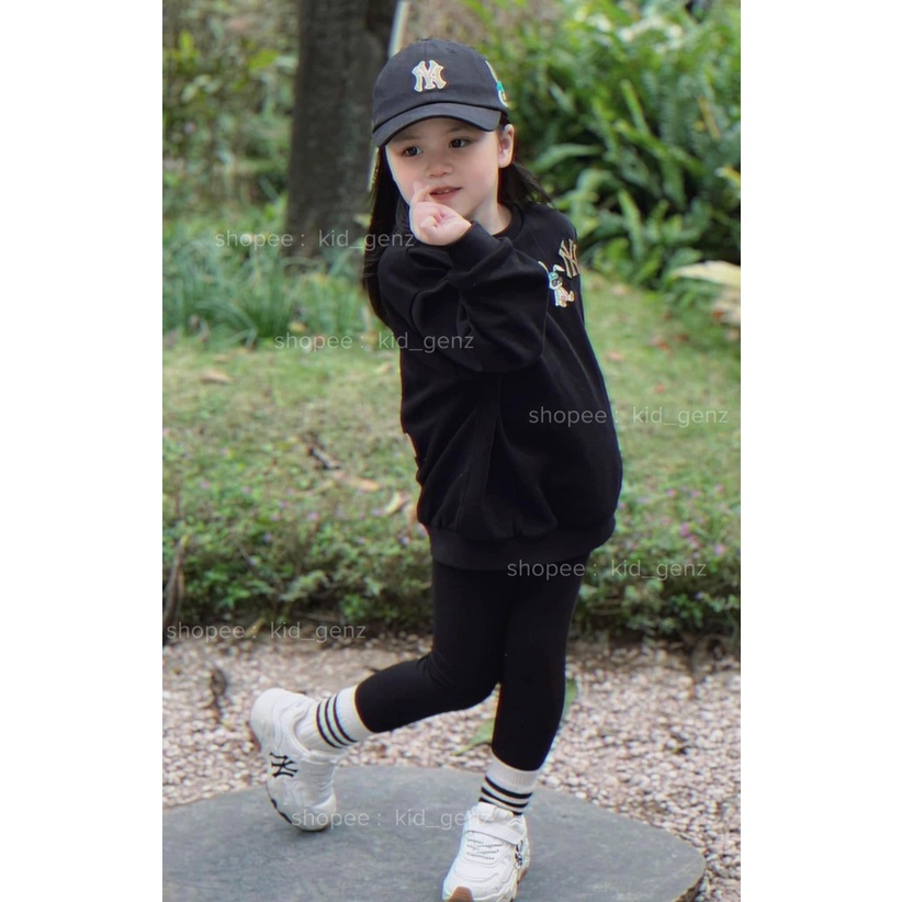 Áo nỉ cổ tròn em eo bi rabbbit neww 2022 cho bé , áo sweater trẻ em unisex , Kid_genz