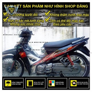 Tem rời sirius r phối đỏ đen - trung decal