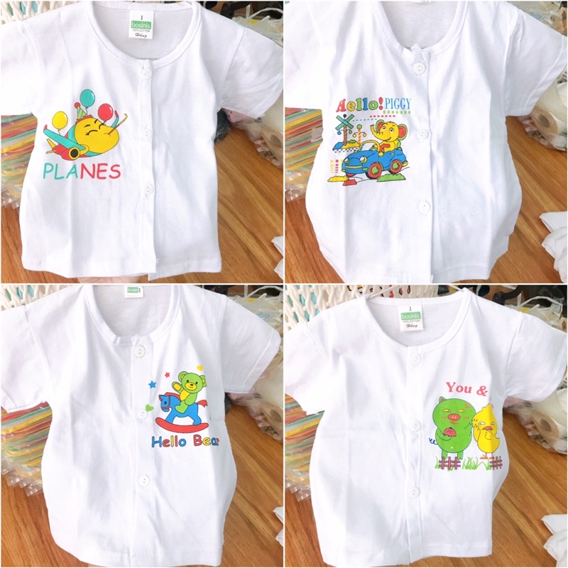 ÁO SƠ SINH MÀU TRẮNG NGẮN TAY VÀ DÀI TAY