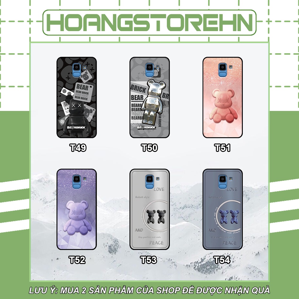 Ốp lưng Samsung J6 2018 / J6 Plus / J6+ in hình Bearbrick dễ thương siêu đáng yêu