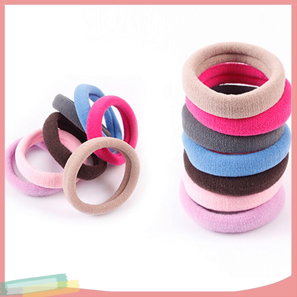 Bộ 10 Thun Buộc Tóc Đàn Hồi Nhiều Màu Sắc