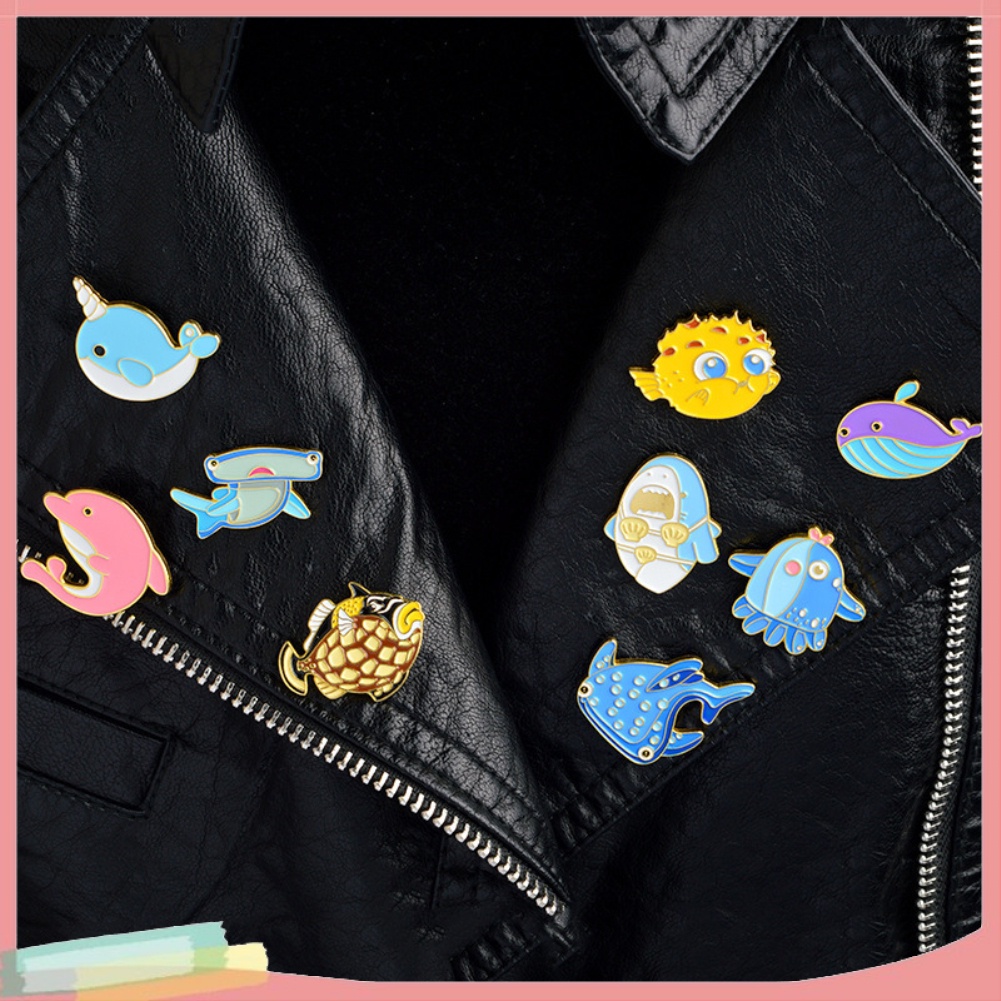 Trâm cài áo hình sinh vật đại dương hoạt hình dễ thương