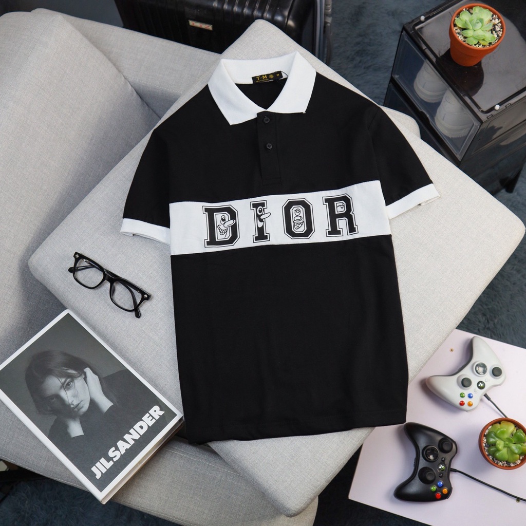 Áo thun nam polo tay ngắn có cổ thêu họa tiết chất cotton co giãn dày đẹp cao cấp AHFASHION