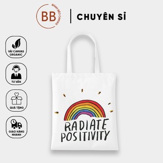 TÚI TOTE VUÔNG BẢY SẮC CẦU VỒNG