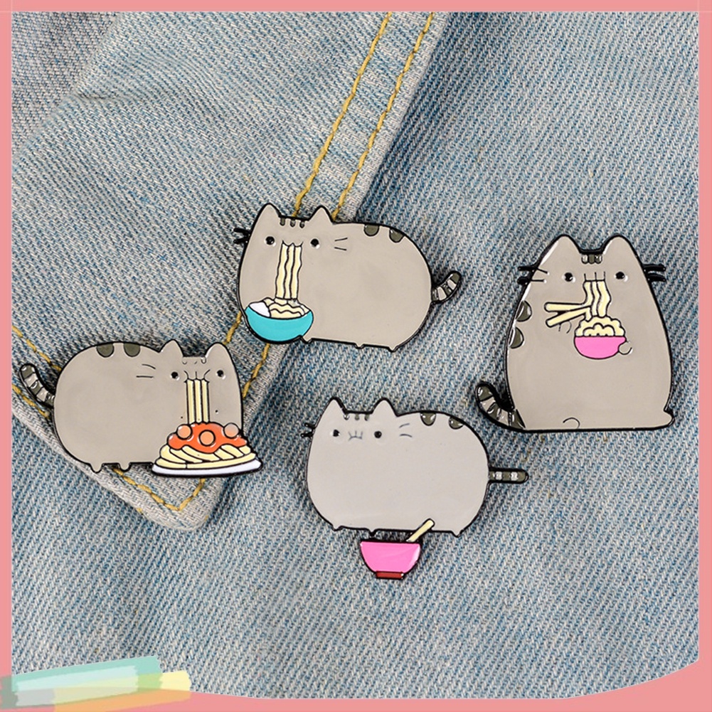 Trâm cài áo kiểu dáng mèo ú dễ thương