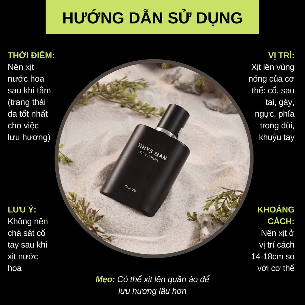 Bộ quà tặng nam giới SỮA TẮM GỘI nam 3 in 1 hương nước hoa 350ml & NƯỚC HOA nam Homme RHYS MAN 50ml