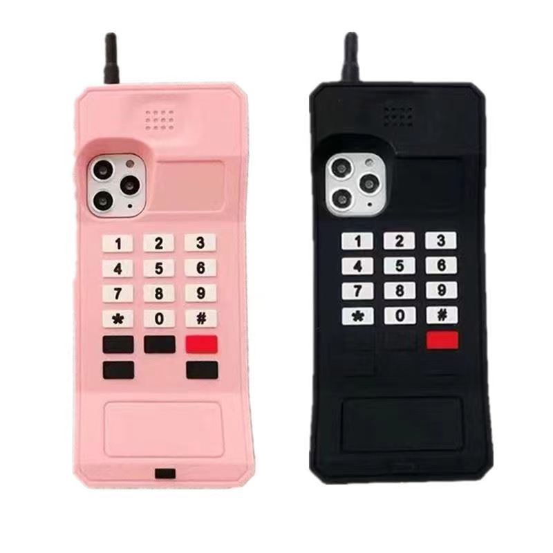 Ốp Điện Thoại Silicon Mềm Chống Sốc Họa Tiết 3D Phong Cách Retro Cho iPhone 14 / 13 / 12 / 11 / X / 8 / 7P