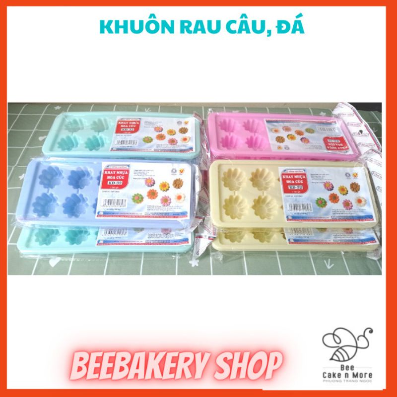 Khay nhựa, khuôn làm rau câu, thạch, khay đá hình HOA CÚC 32 cm