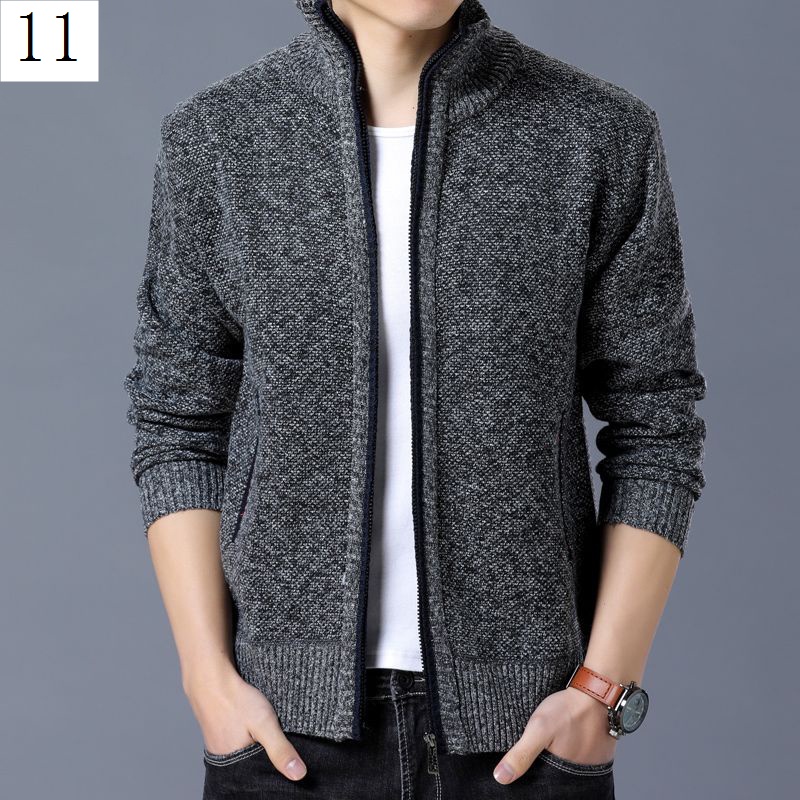 Áo Khoác Len Lót Lông Cừu Dày Dặn Dáng Rộng Phong Cách Hàn Quốc Thời Trang Thu Đông Cho Nam