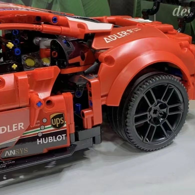 Đồ chơi giáo dục Lắp Ráp mô hình siêu xe Ferrari 488 Super racing car 1:10