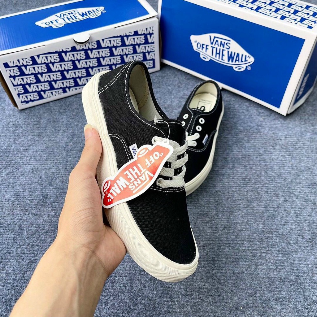 Vans 4 Lỗ Đen Nam Nữ, Size 36 đến 43, Mẫu Ít Dây Dễ Mang