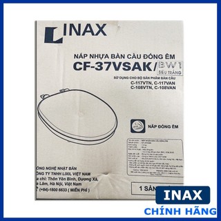 Nắp đậy cầu inax cf-37vsak, nắp đóng êm cầu 117,108, màu trắng - hàng chính hãng inax