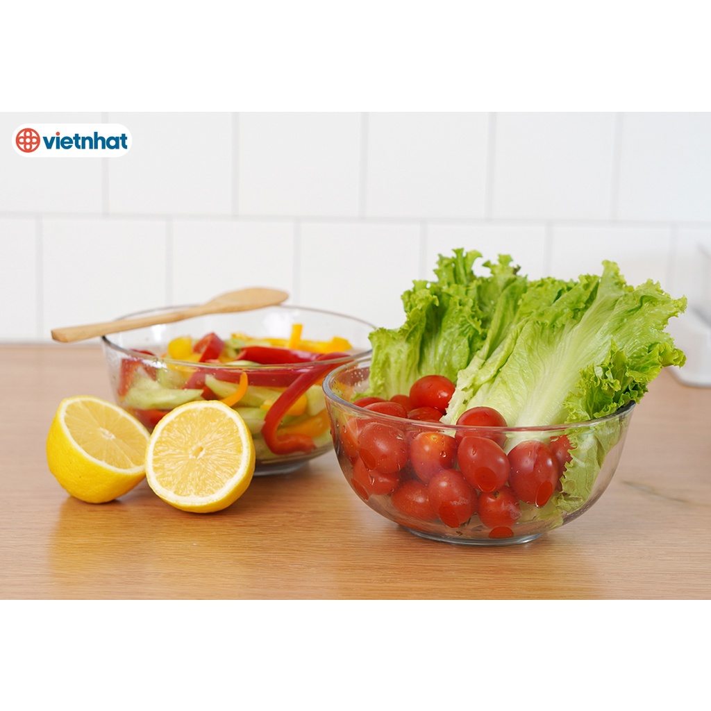 Bát tô trong cao cấp 6831-2 Việt Nhật bát tô nhựa meka bền đẹp bát trộn salad sang trọng Tô nhựa