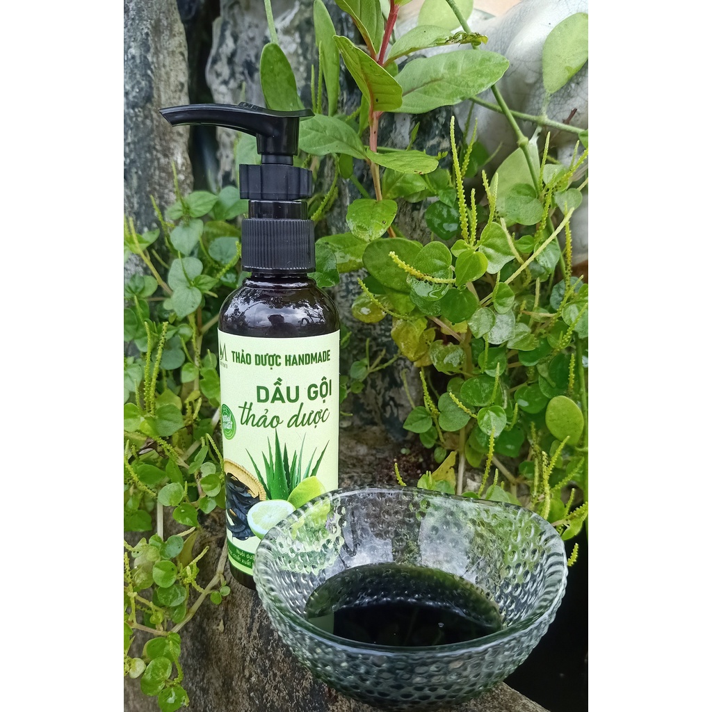 Combo 100ml dầu gội thảo dược Bồ Kết và 50gr kem xả (size mini dùng thử, size đi du lịch) [MyMy - Sản phẩm handmade]