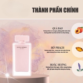 Nước Hoa Nữ 𝗡𝗮𝗿𝘀𝗶𝗰𝗼 𝗥𝗼𝗱𝗿𝗶𝗴𝘂𝗲𝘇 𝗳𝗼𝗿 𝗛𝗲𝗿 ( Nar Hồng Cao ) - 2ML 5ML