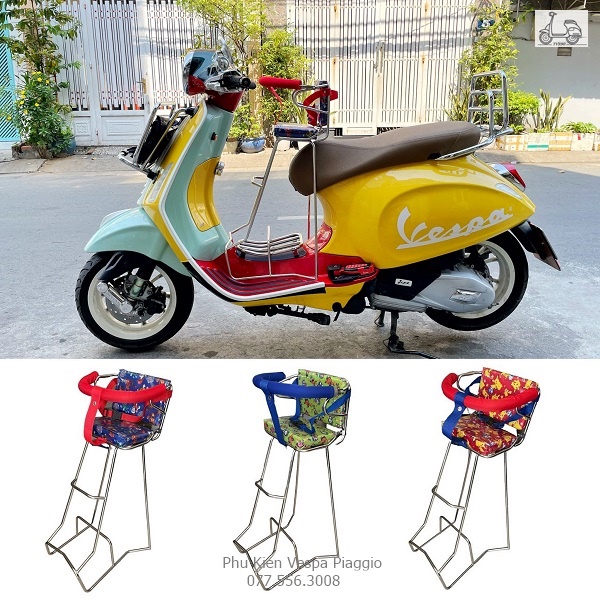 Ghế Đi Xe Máy Có Tựa Lưng Có Vòng Cho Bé Dành Cho Xe Vespa