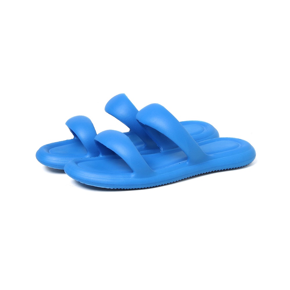 Stepping shit Dép Sandal Đế Phẳng Mềm Mại Phong Cách ins Hai Dây Đôi Bằng EVA Phong Cách Âu Mỹ Dành Cho Bạn Nữ