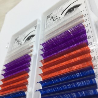 Mi khay acb mix màu / dày 0.07 / cong c-cc-d / dài 8-15mm / sỉ lẻ dụng cụ mi giá sỉ belash