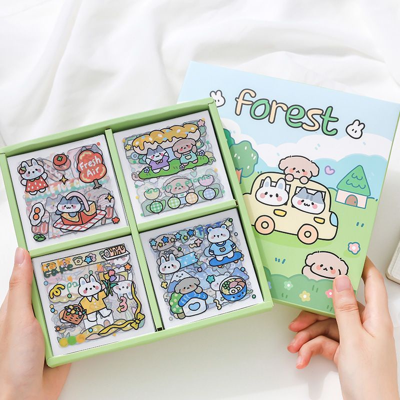 10 TẤM sticker cute chất liệu PVC trang trí dễ thương